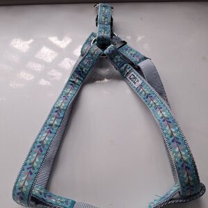 Teal and Gray Dog Harness